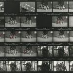 Contact Sheet picturing 33 different early images of The Ramones on the front and back, signed on the back FOTOS: Danny Fields. 11x14in. $1000-1500.